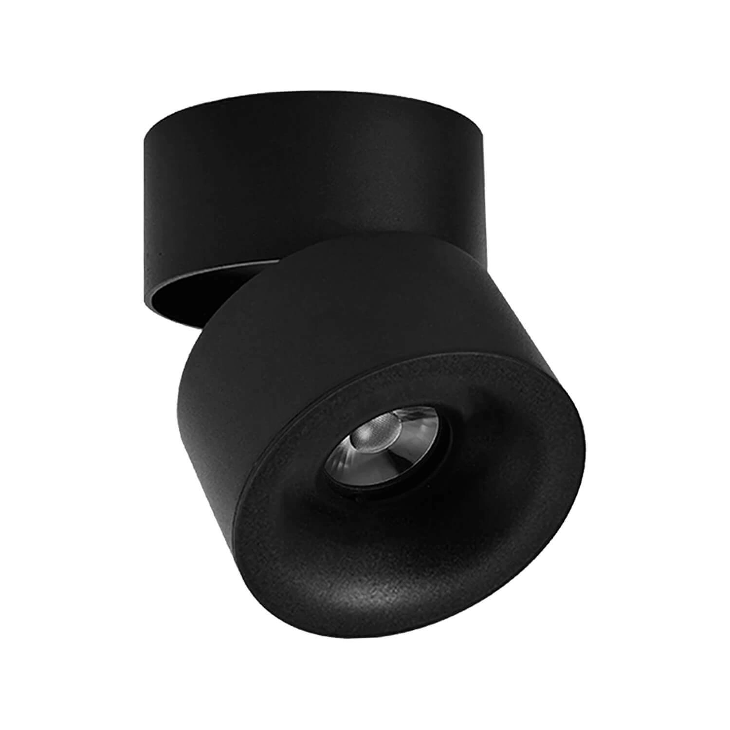 FOCO SOBREPUESTO CIELO / MURO LED STUDIO TITAN DIRIGIBLE 12W LUZ CÁLIDA (3000K) NEGRO