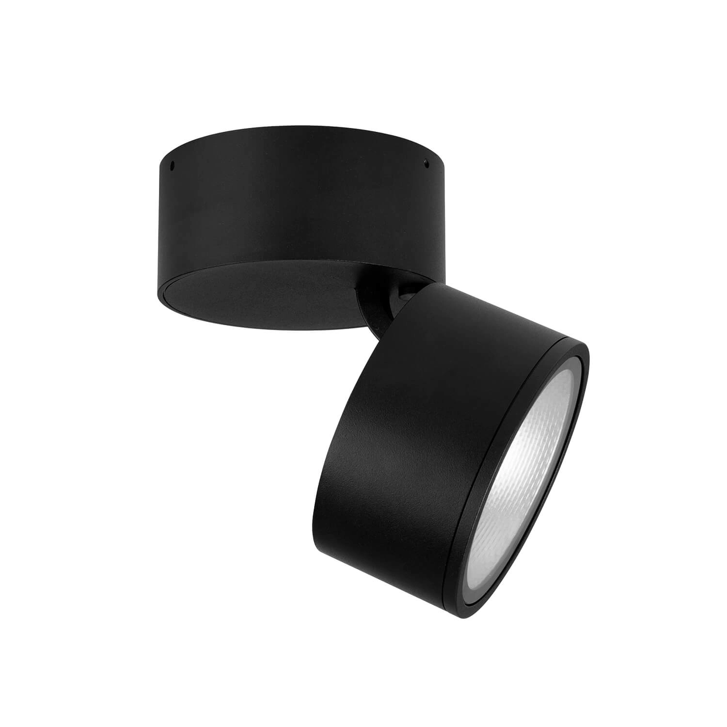 FOCO SOBREPUESTO CIELO / MURO LED STUDIO REDONDO DIRIGIBLE 12W LUZ CÁLIDA (3000K) IP44 NEGRO