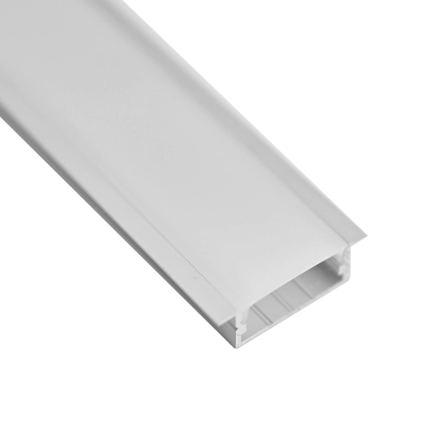 PERFIL PARA CINTA LED STUDIO EMBUTIDO 2 METROS IP54 H0.9 3.03x200 CM PLATEADO