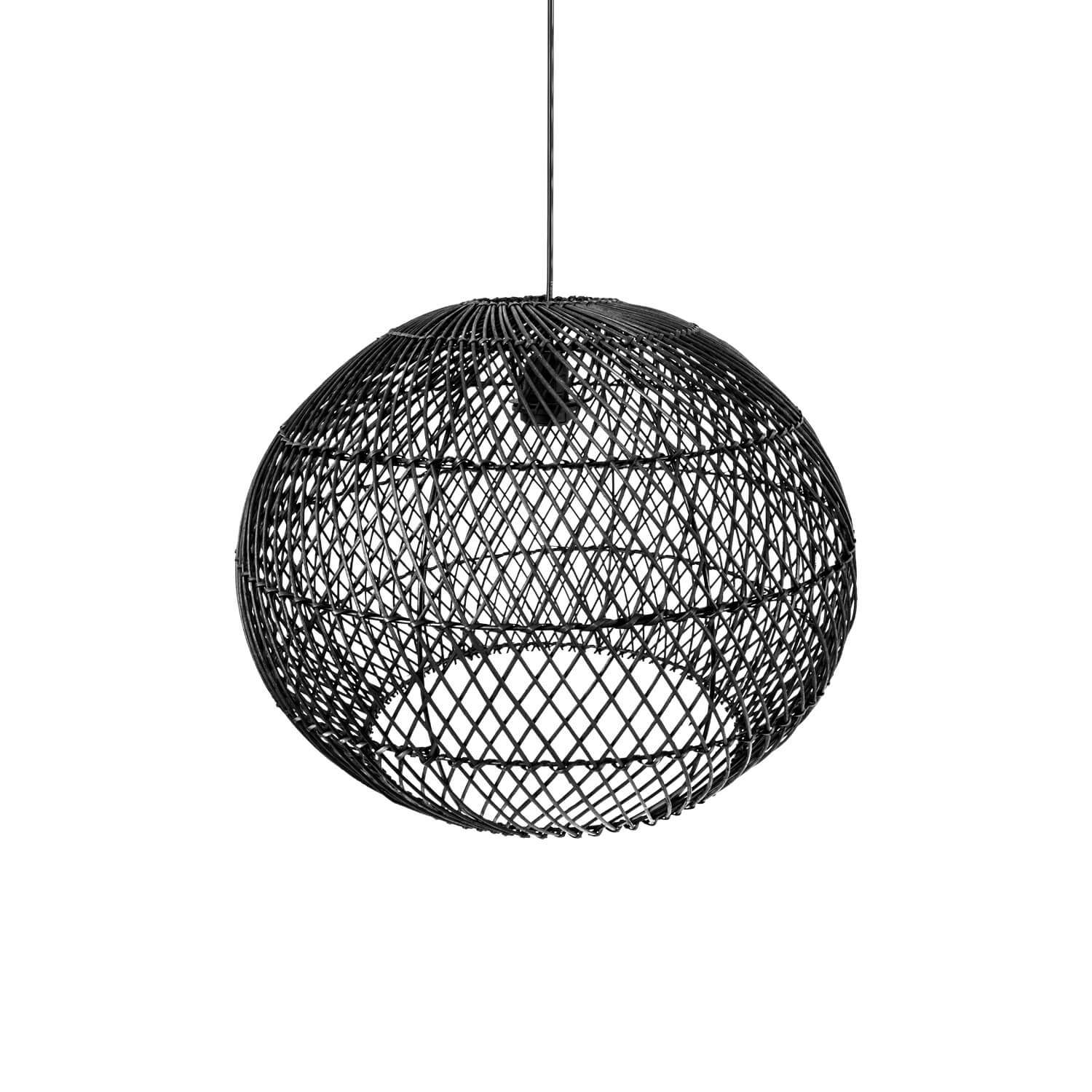 LÁMPARA COLGANTE LED STUDIO RATTAN SÁCH VIETCOO VIETNAM (SIN AMPOLLETA E27) NEGRO