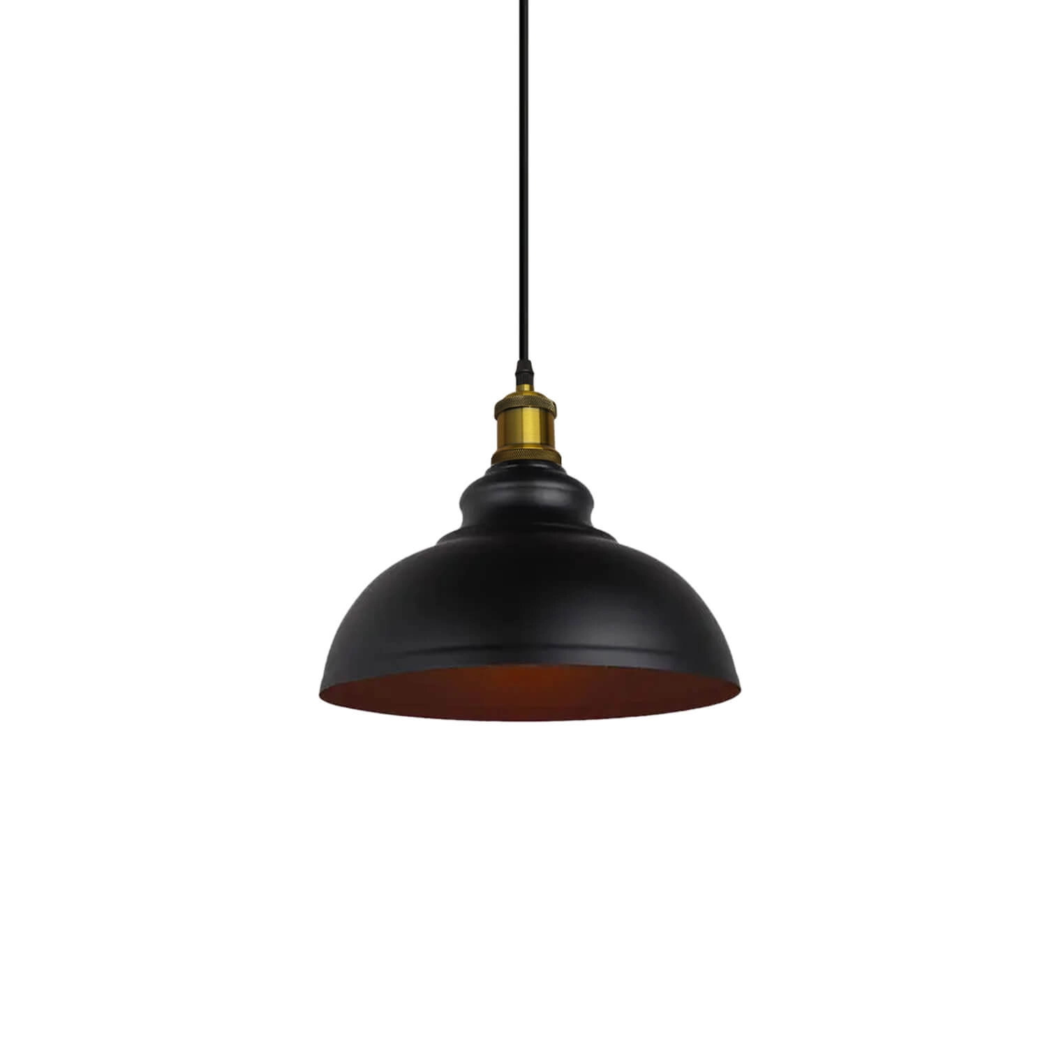 LÁMPARA COLGANTE LED STUDIO ORION (SIN AMPOLLETA E27) NEGRO DORADO