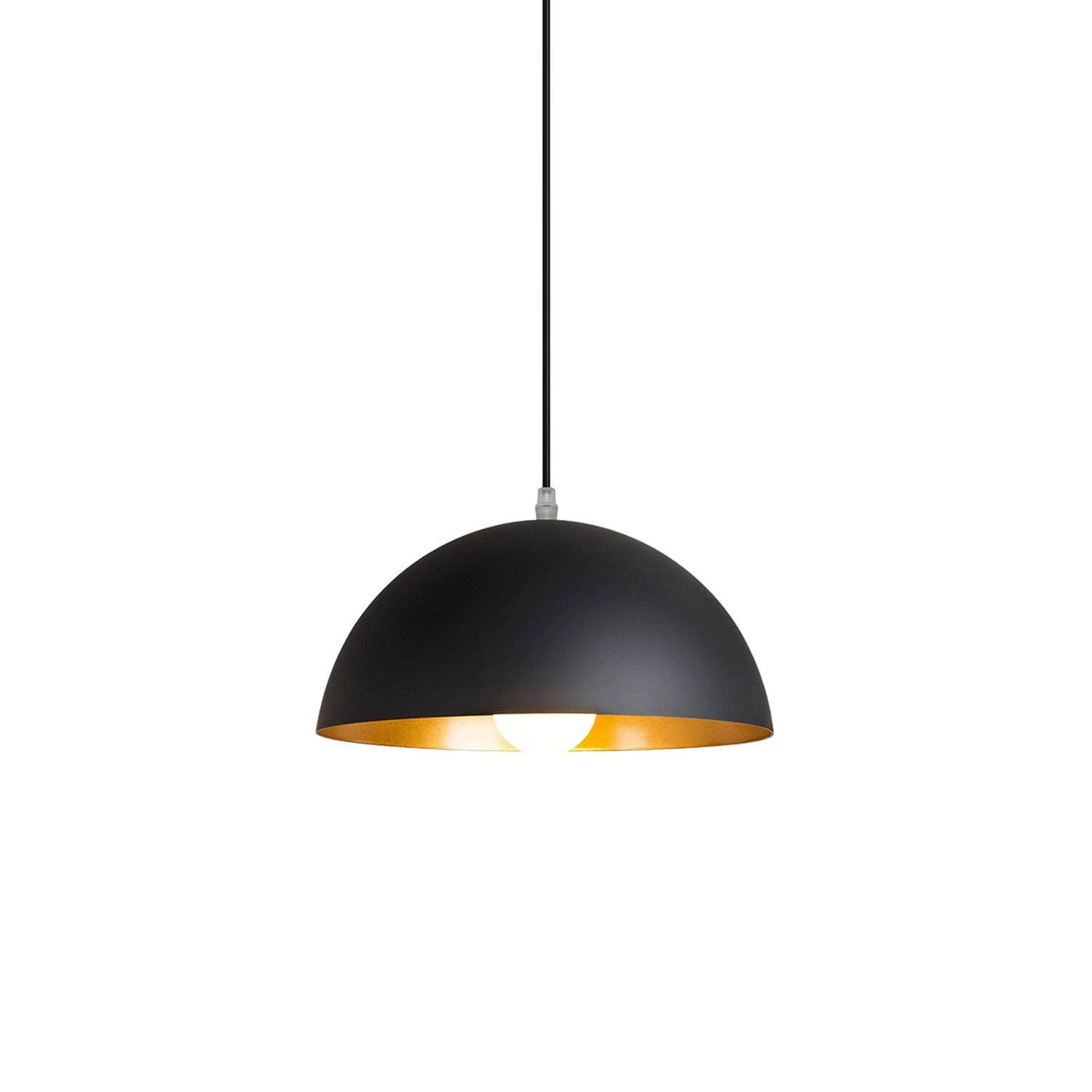 LÁMPARA COLGANTE LED STUDIO FÉNIX (SIN AMPOLLETA E27) NEGRO DORADO