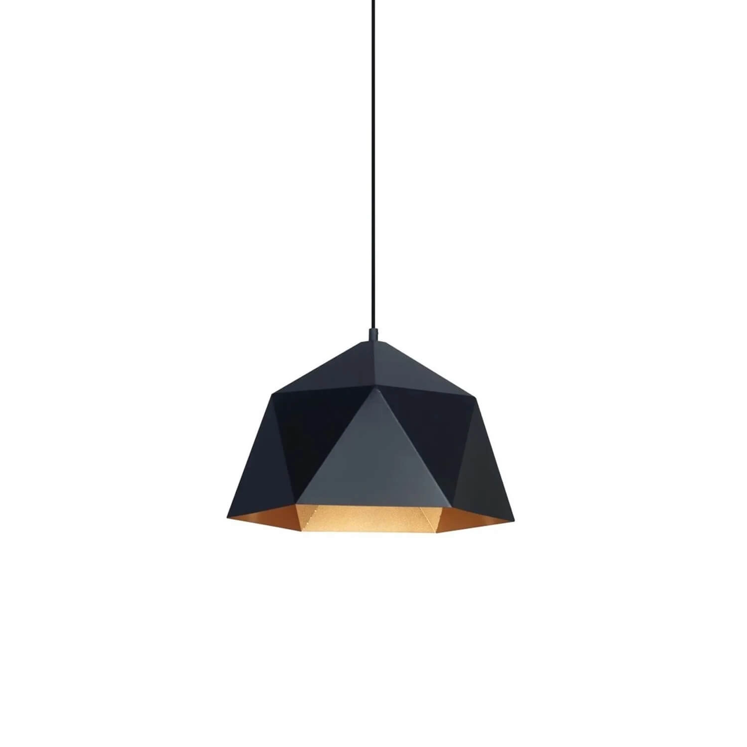 LÁMPARA COLGANTE LED STUDIO VÉNETO (SIN AMPOLLETA E27) NEGRO DORADO