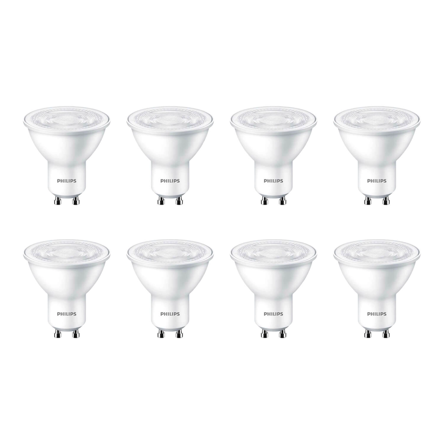 KIT 8 AMPOLLETAS GU10 PHILIPS PAR16 4.7W LUZ FRÍA (6500K) BLANCA (929003038781)
