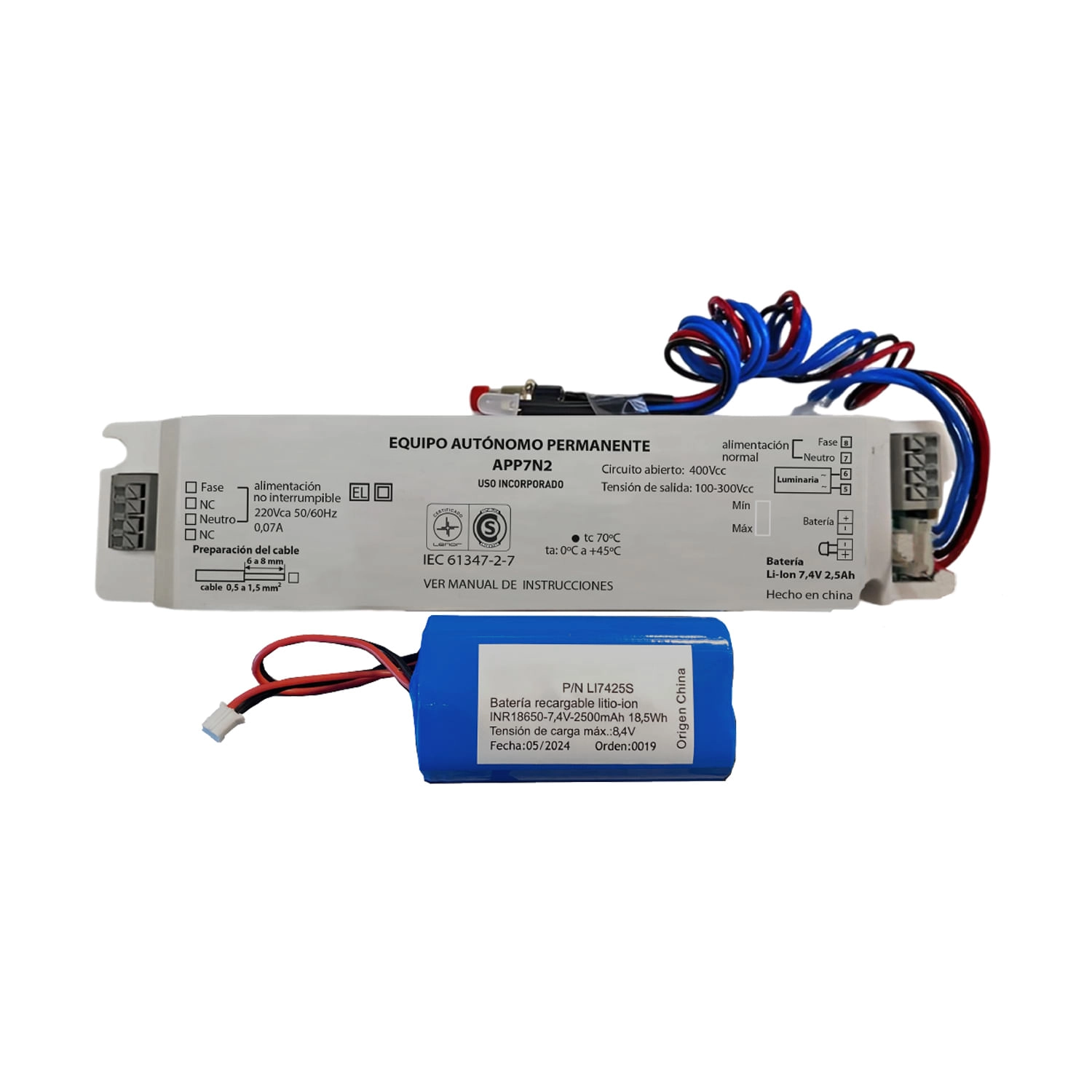 KIT DE EMERGENCIA PHILIPS APP7N2 40W GRIS (919001001889)