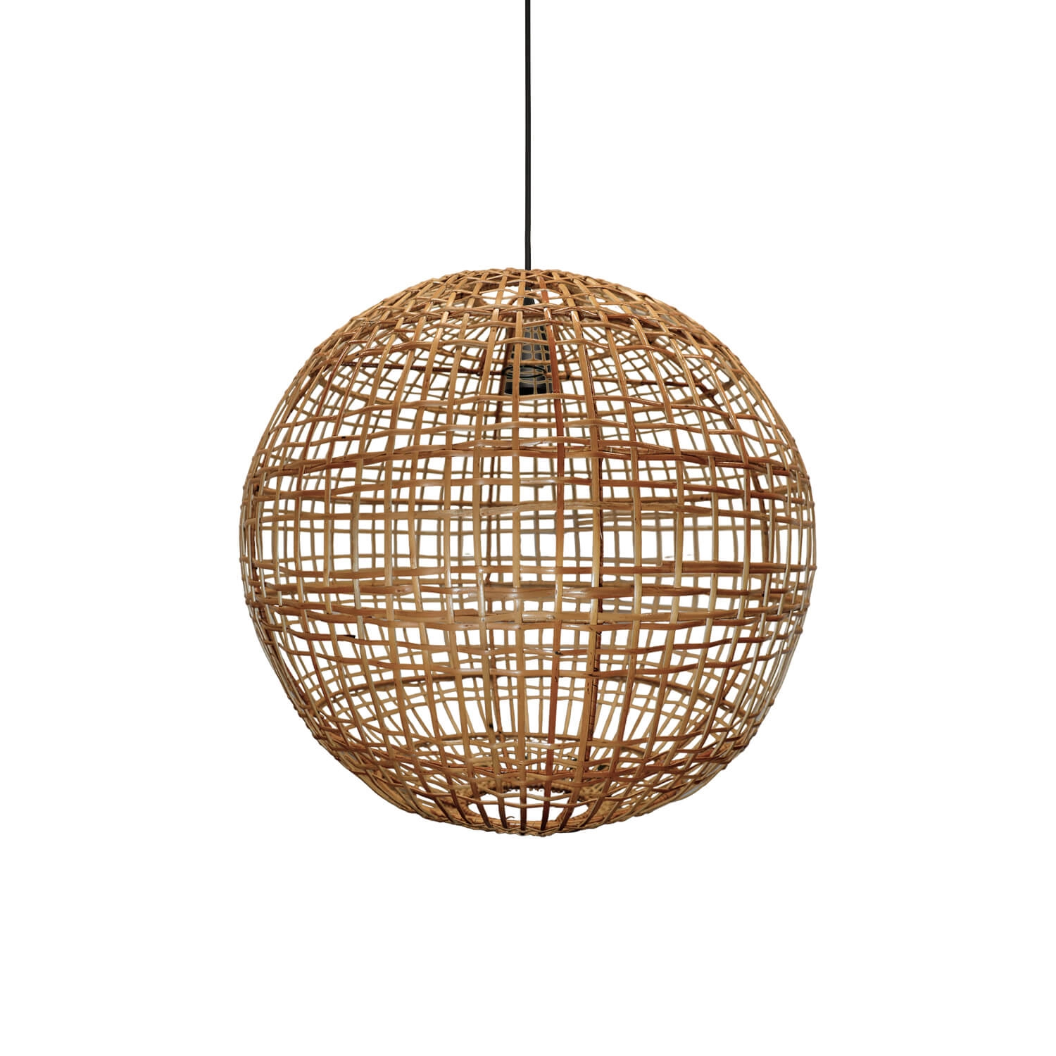LÁMPARA COLGANTE LED STUDIO MIMBRE ESFERA NATURA S (SIN AMPOLLETA E27) BEIGE