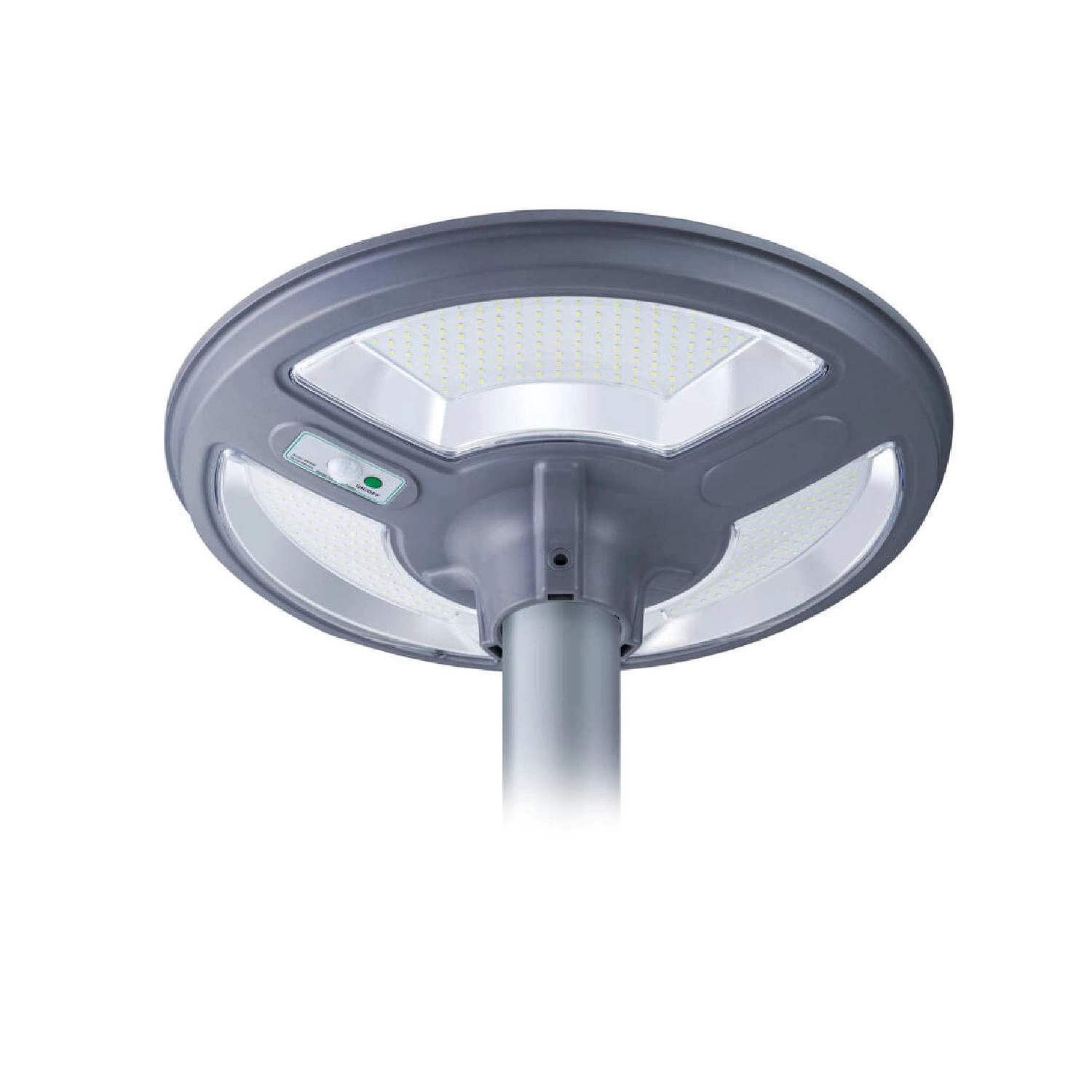 ALUMBRADO PÚBLICO PHILIPS ESSENTIAL SMARTBRIGHT SOLAR TOP PRO CCT 4000LM 15W LUZ CÁLIDA (3000K) NEUTRA (4000K) Y FRÍA (6500K) IP65 GRIS (911401876602)