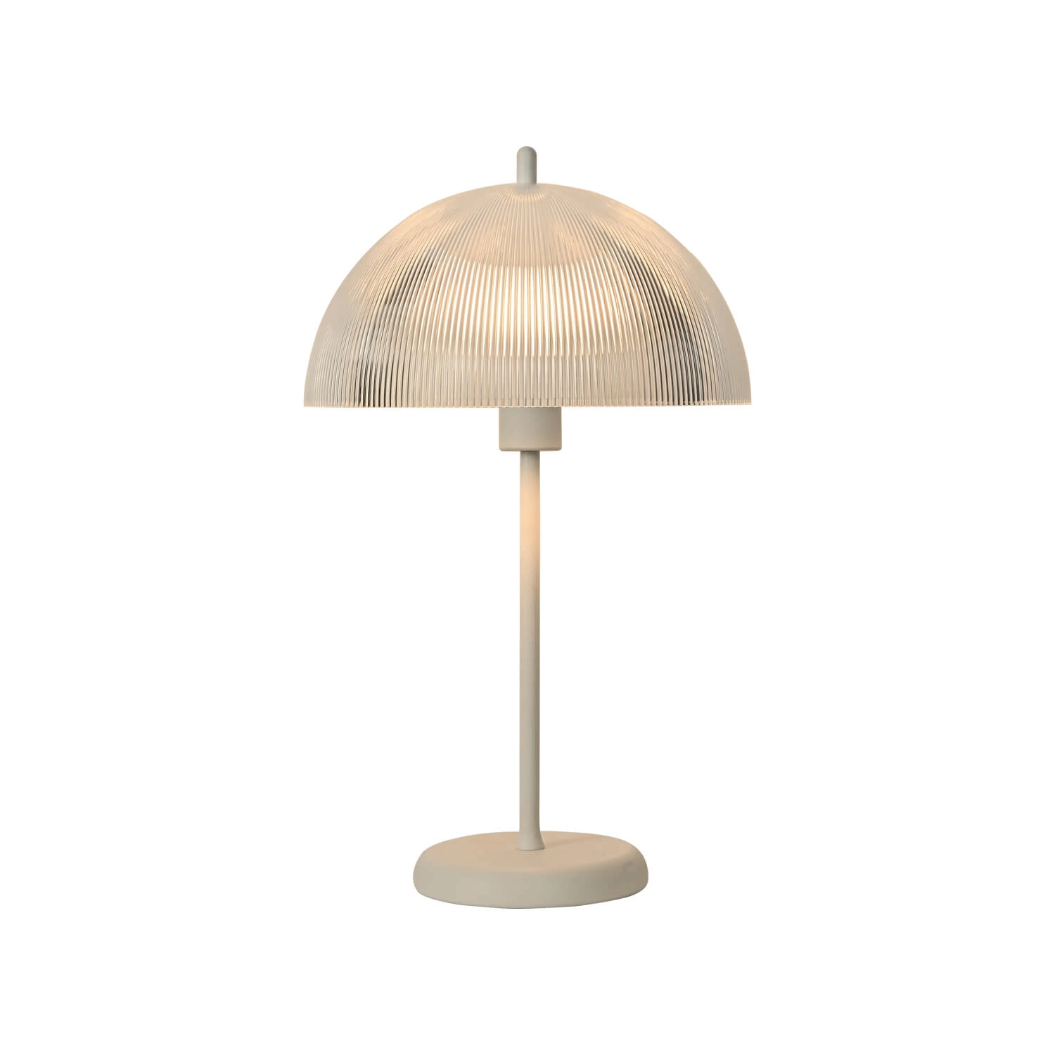 LÁMPARA DE MESA LED STUDIO VALENTINA 35CM (SIN AMPOLLETA E27) TRANSPARENTE BLANCO