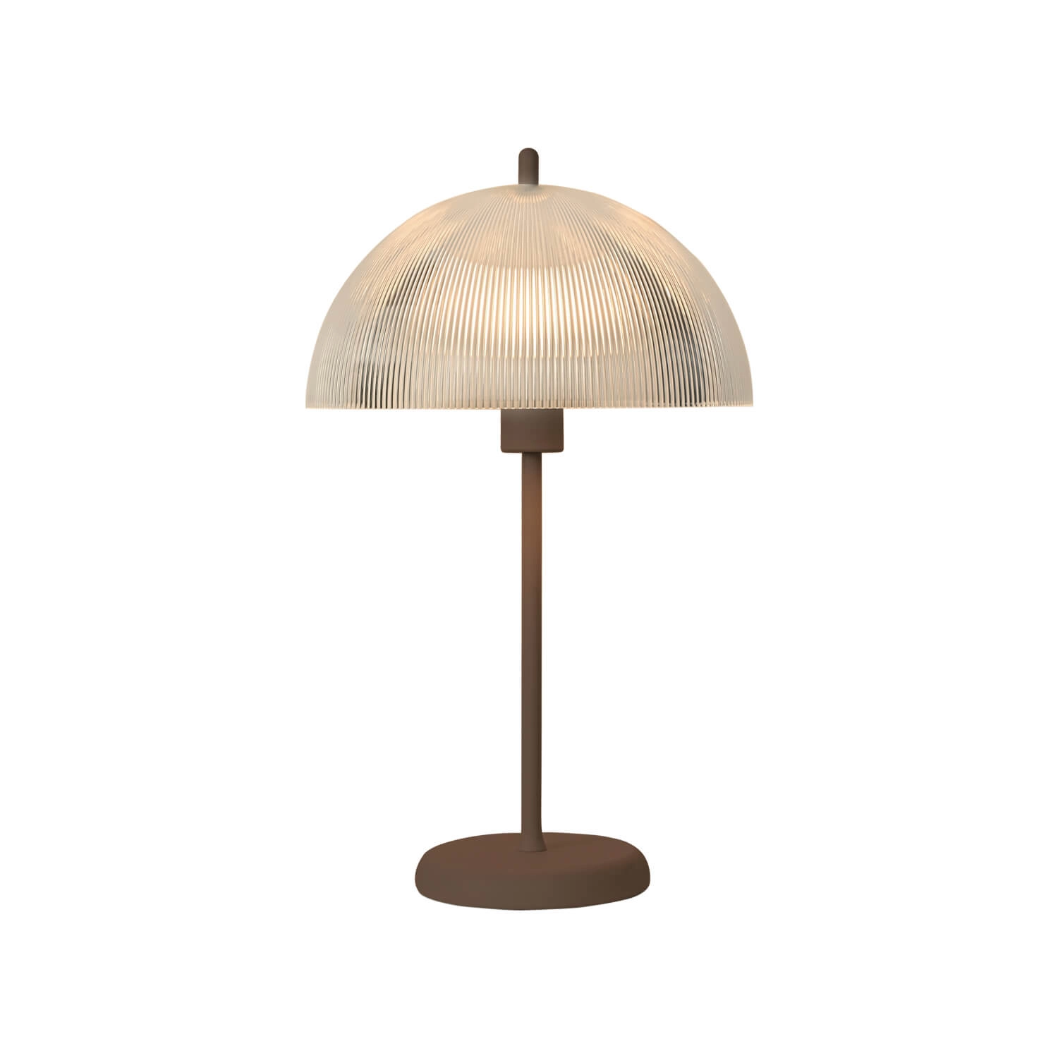 LÁMPARA DE MESA LED STUDIO VALENTINA 35CM (SIN AMPOLLETA E27) TRANSPARENTE CAFÉ
