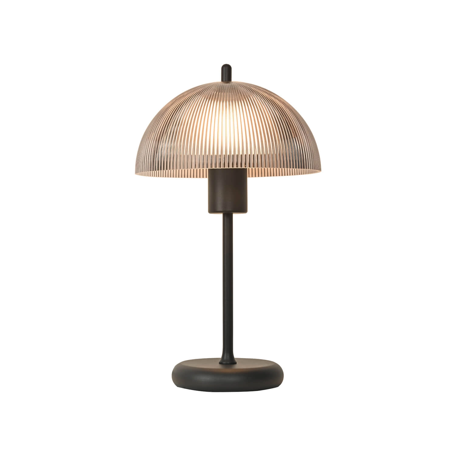 LÁMPARA DE MESA LED STUDIO VALENTINA 35CM (SIN AMPOLLETA E27) GRIS AHUMADO