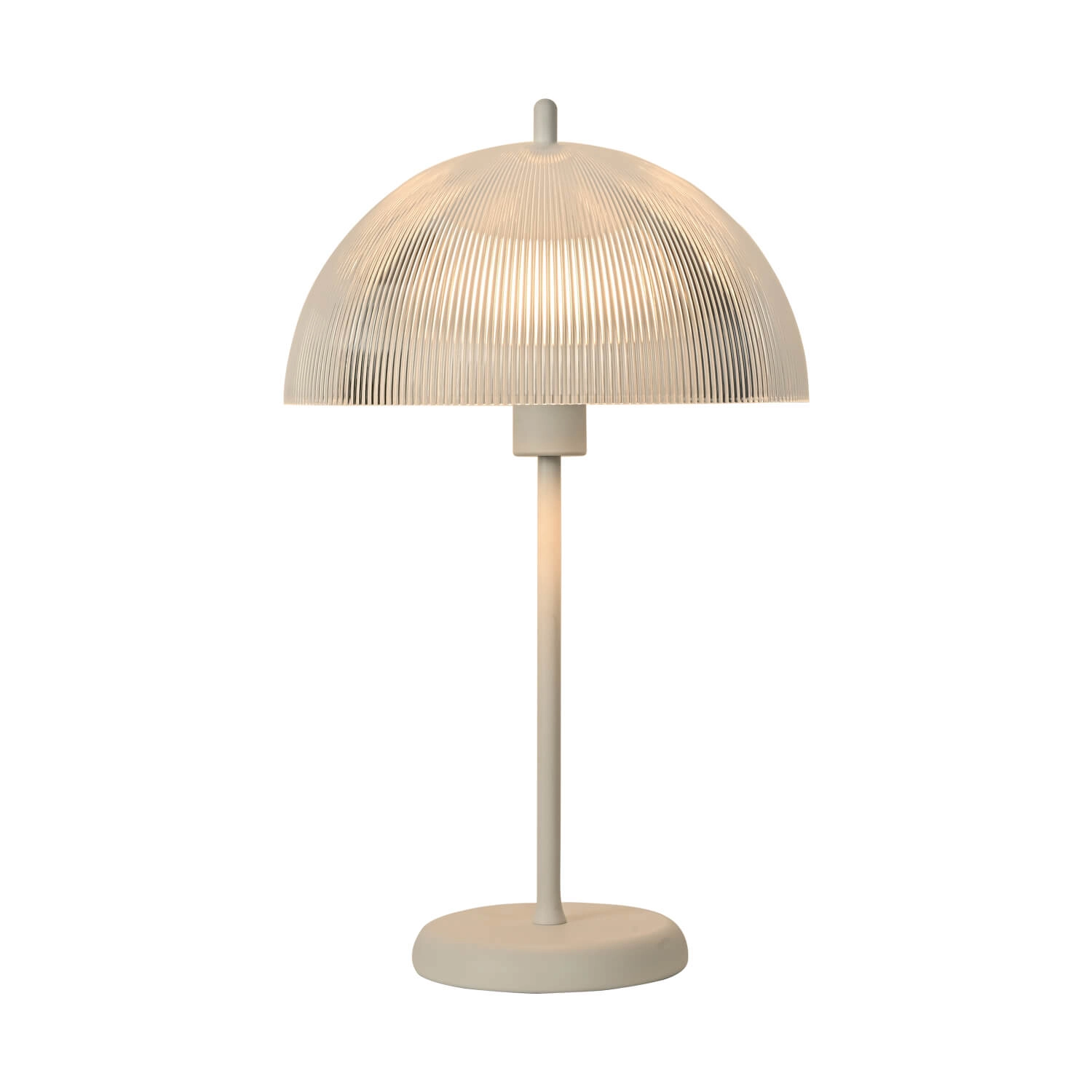 LÁMPARA DE MESA LED STUDIO VALENTINA 50CM (SIN AMPOLLETA E27) TRANSPARENTE BLANCO