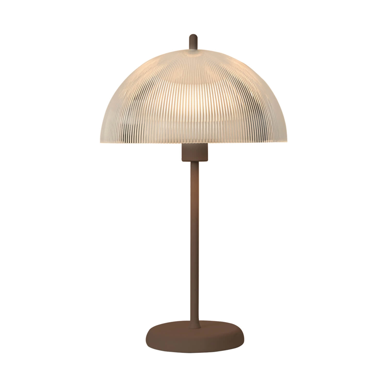 LÁMPARA DE MESA LED STUDIO VALENTINA 50CM (SIN AMPOLLETA E27) TRANSPARENTE CAFÉ