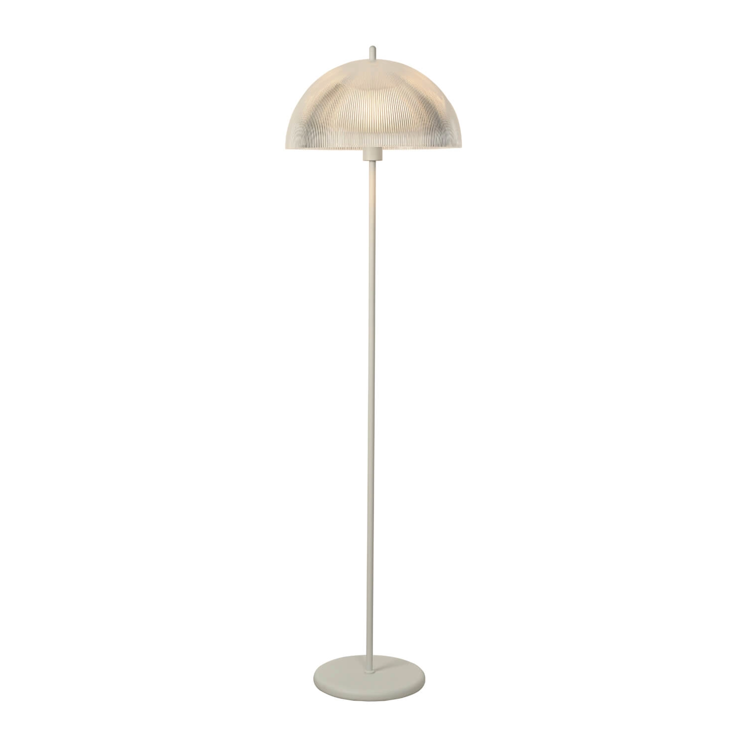 LÁMPARA DE PIE LED STUDIO VALENTINA (SIN AMPOLLETA E27) TRANSPARENTE BLANCO