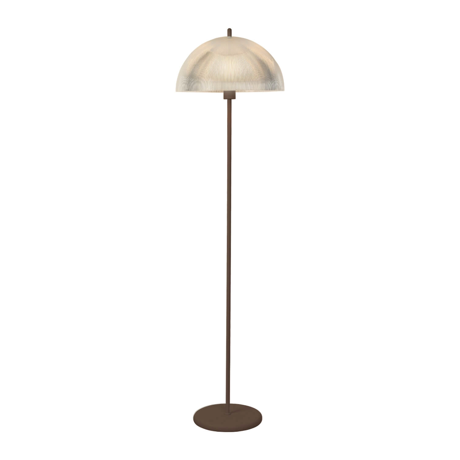 LÁMPARA DE PIE LED STUDIO VALENTINA (SIN AMPOLLETA E27) TRANSPARENTE CAFÉ