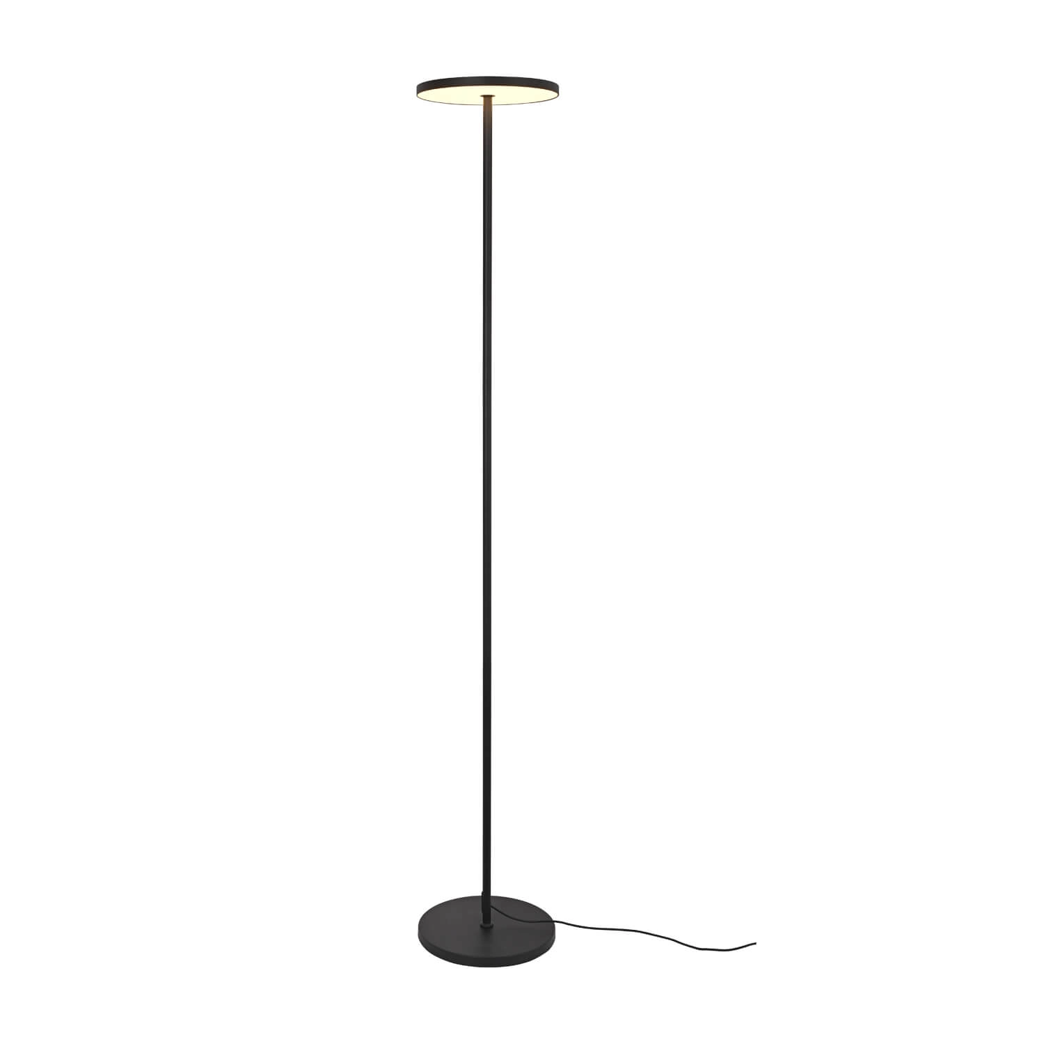 LÁMPARA DE PIE LED STUDIO BRUNO 18W LUZ CÁLIDA (3000K) 155 CM NEGRA