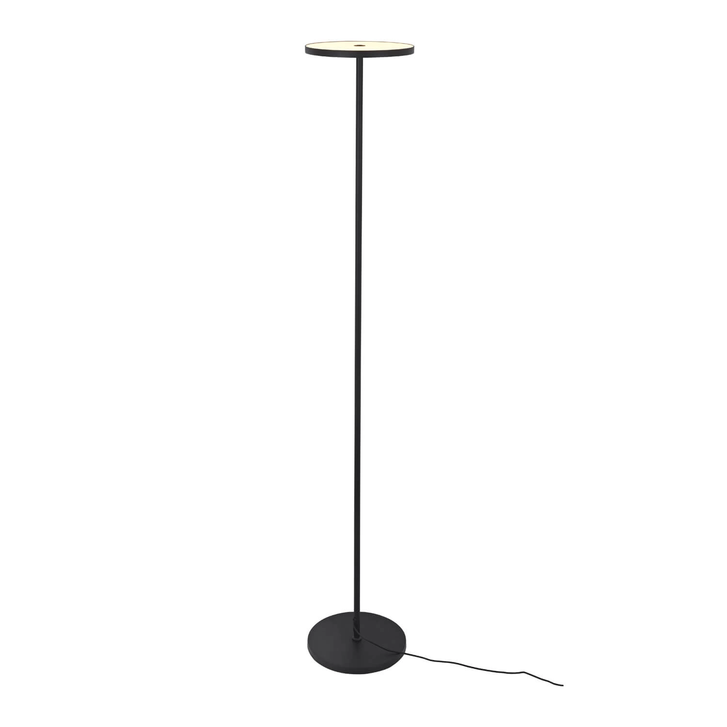 LÁMPARA DE PIE LED STUDIO BRUNO 18W LUZ CÁLIDA (3000K) 180 CM NEGRA