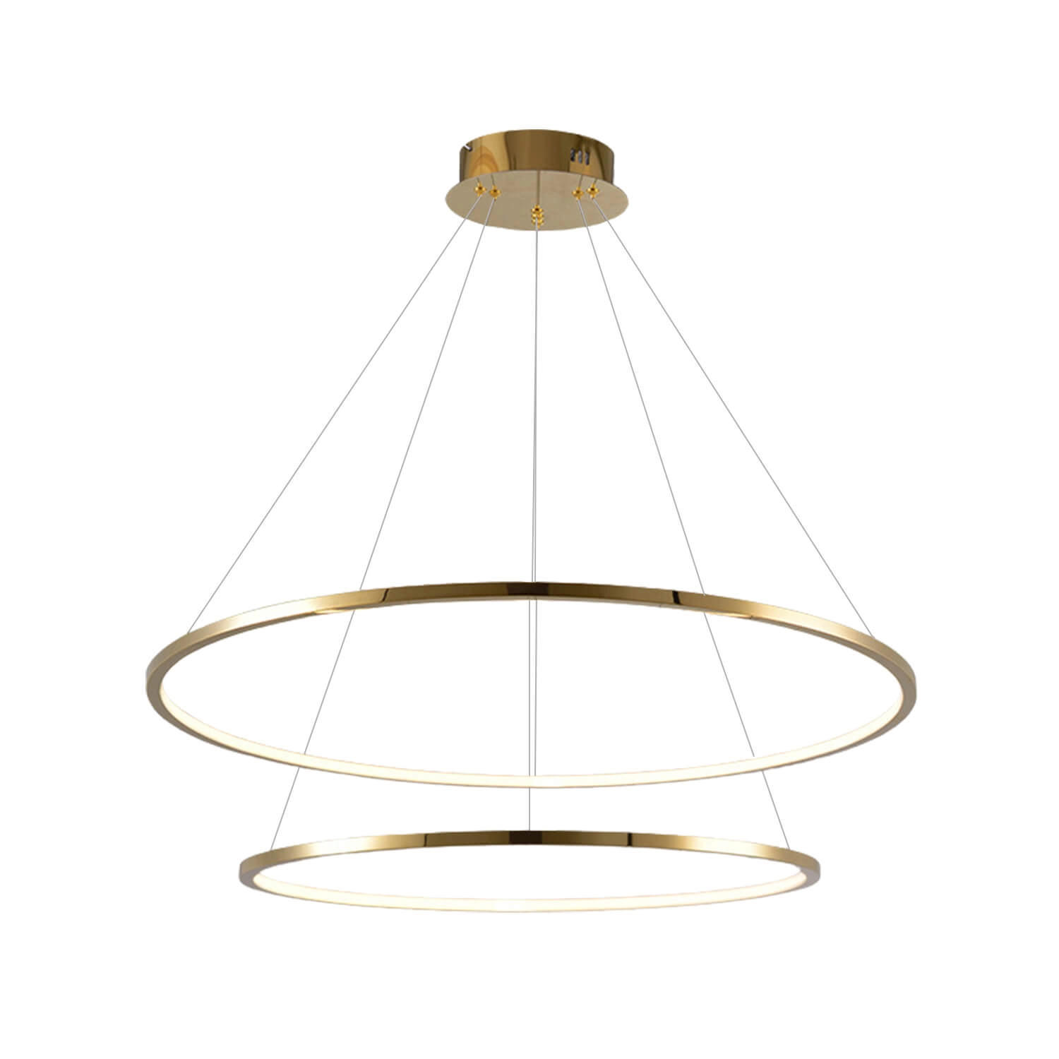 LÁMPARA COLGANTE LED STUDIO TEL AVIV 70W LUZ CÁLIDA (3000K) DORADA