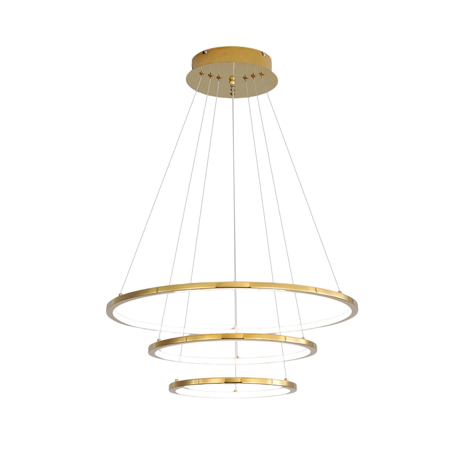 LÁMPARA COLGANTE LED STUDIO TEL AVIV 110W LUZ CÁLIDA (3000K) DORADA
