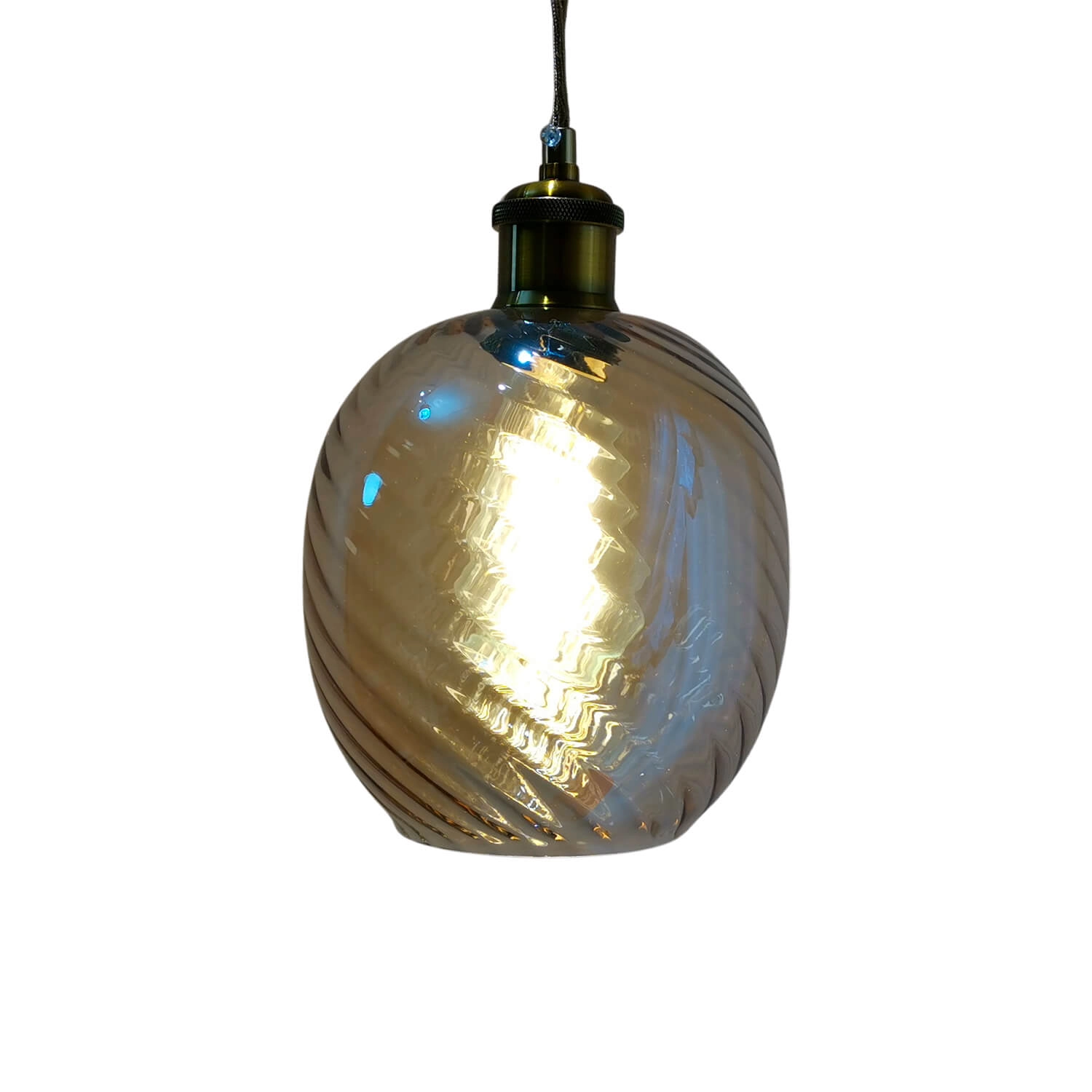 LÁMPARA COLGANTE LED STUDIO SERENA OVAL (SIN AMPOLLETA E27) ÁMBAR