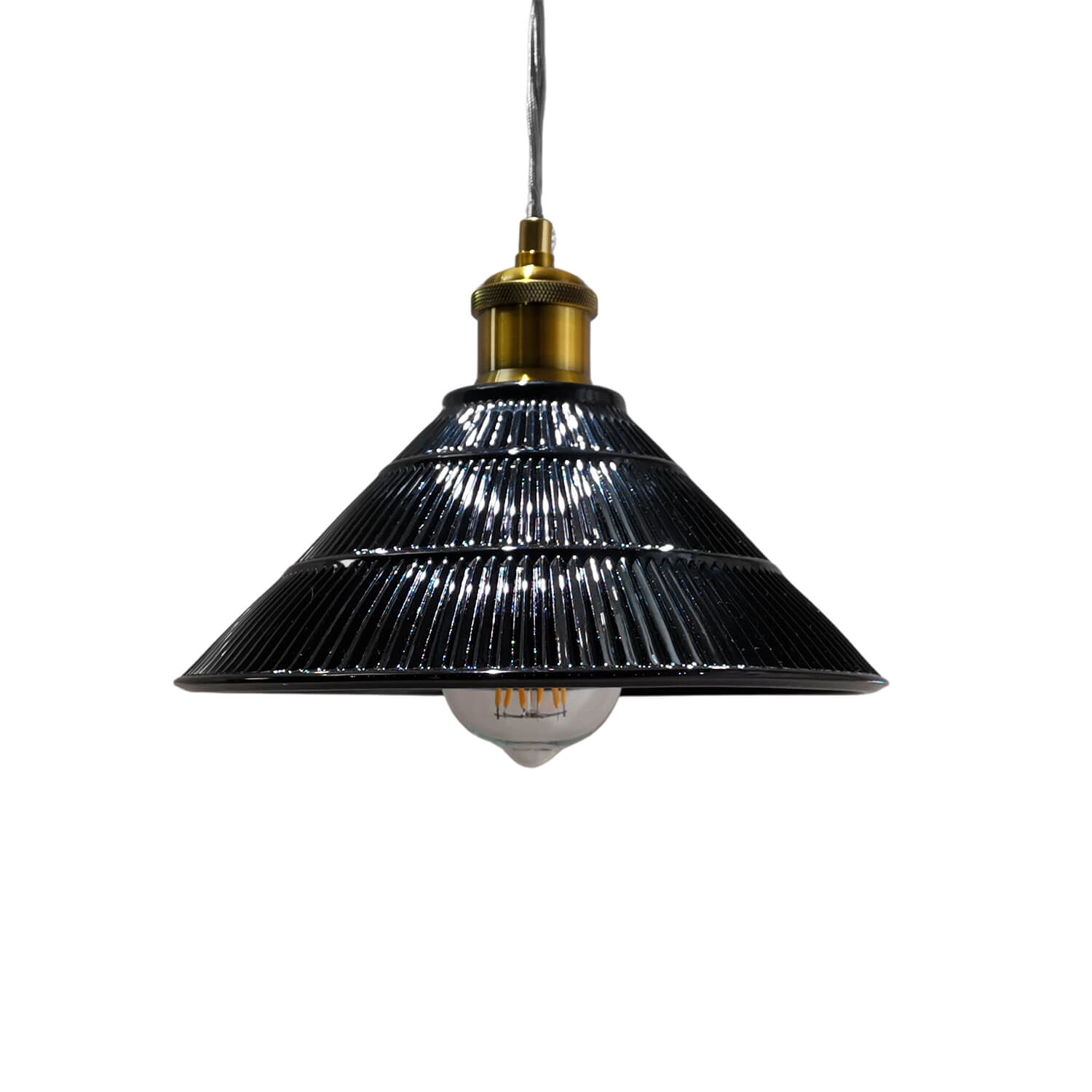 LÁMPARA COLGANTE LED STUDIO VÍTREA (SIN AMPOLLETA E27) NEGRA