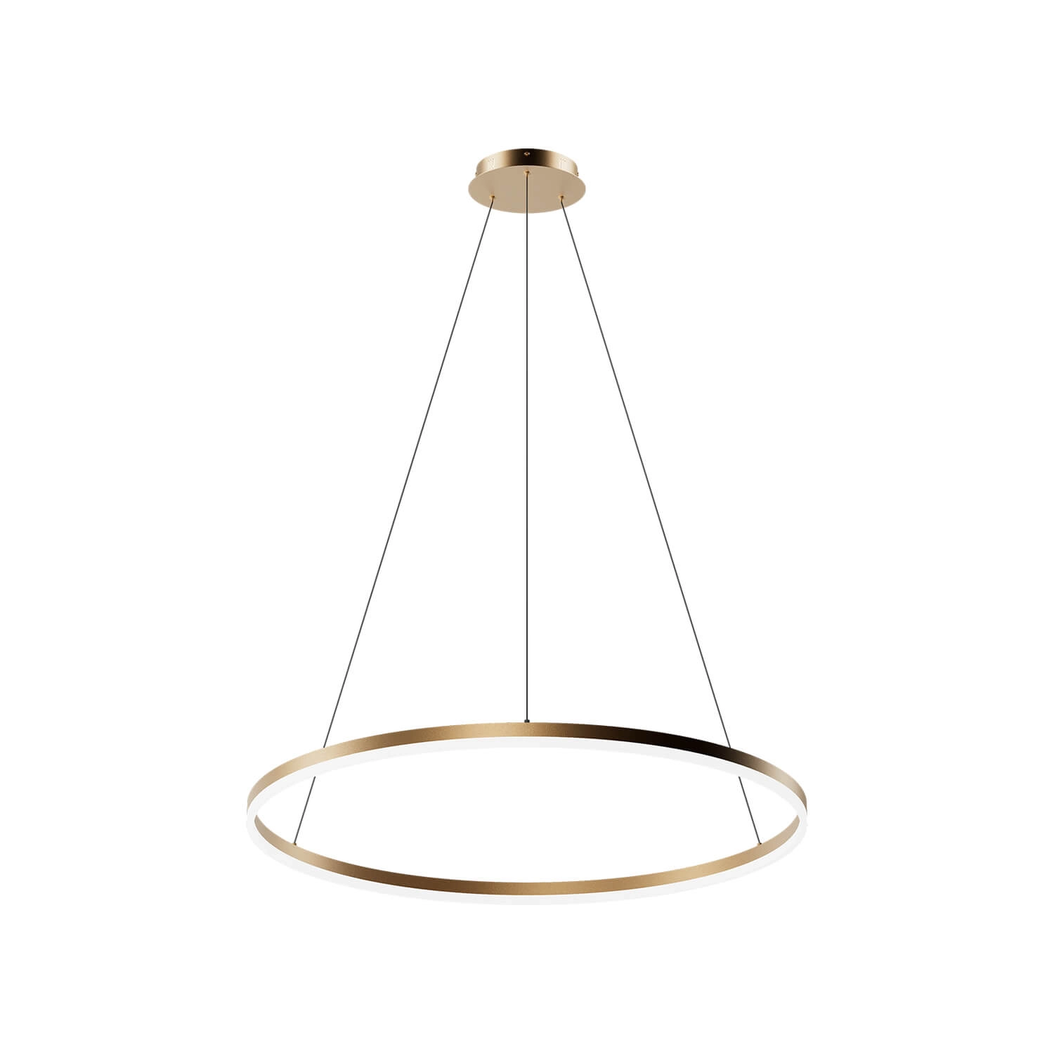 LÁMPARA COLGANTE LED STUDIO REDONDA ARO Ø60 40W LUZ NEUTRA (4000K) DORADO