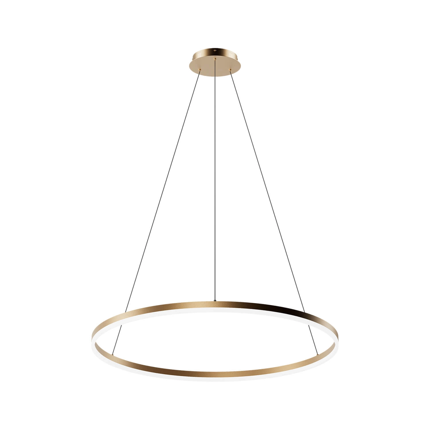 LÁMPARA COLGANTE LED STUDIO REDONDA ARO Ø80 50W LUZ CÁLIDA (3000K) DORADO
