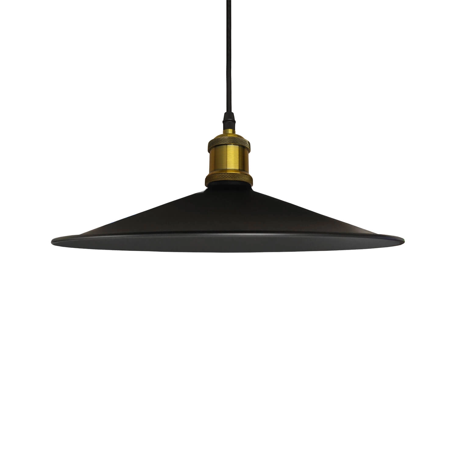 LÁMPARA COLGANTE LED STUDIO PLATO (SIN AMPOLLETA E27) NEGRA