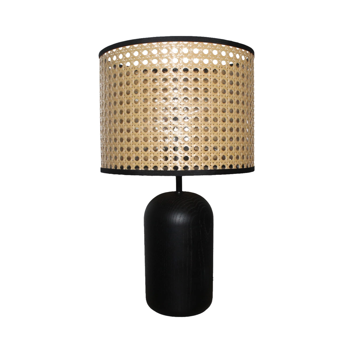 LÁMPARA DE MESA LED STUDIO COROLA (SIN AMPOLLETA E27) NEGRO MADERA