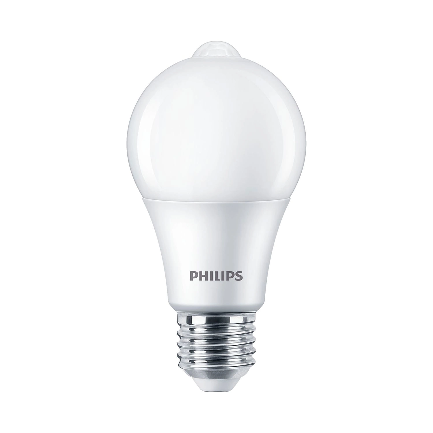 AMPOLLETA E27 CON SENSOR DE MOVIMIENTO PHILIPS 8W LUZ CÁLIDA (3000K) BLANCA (929002058519)