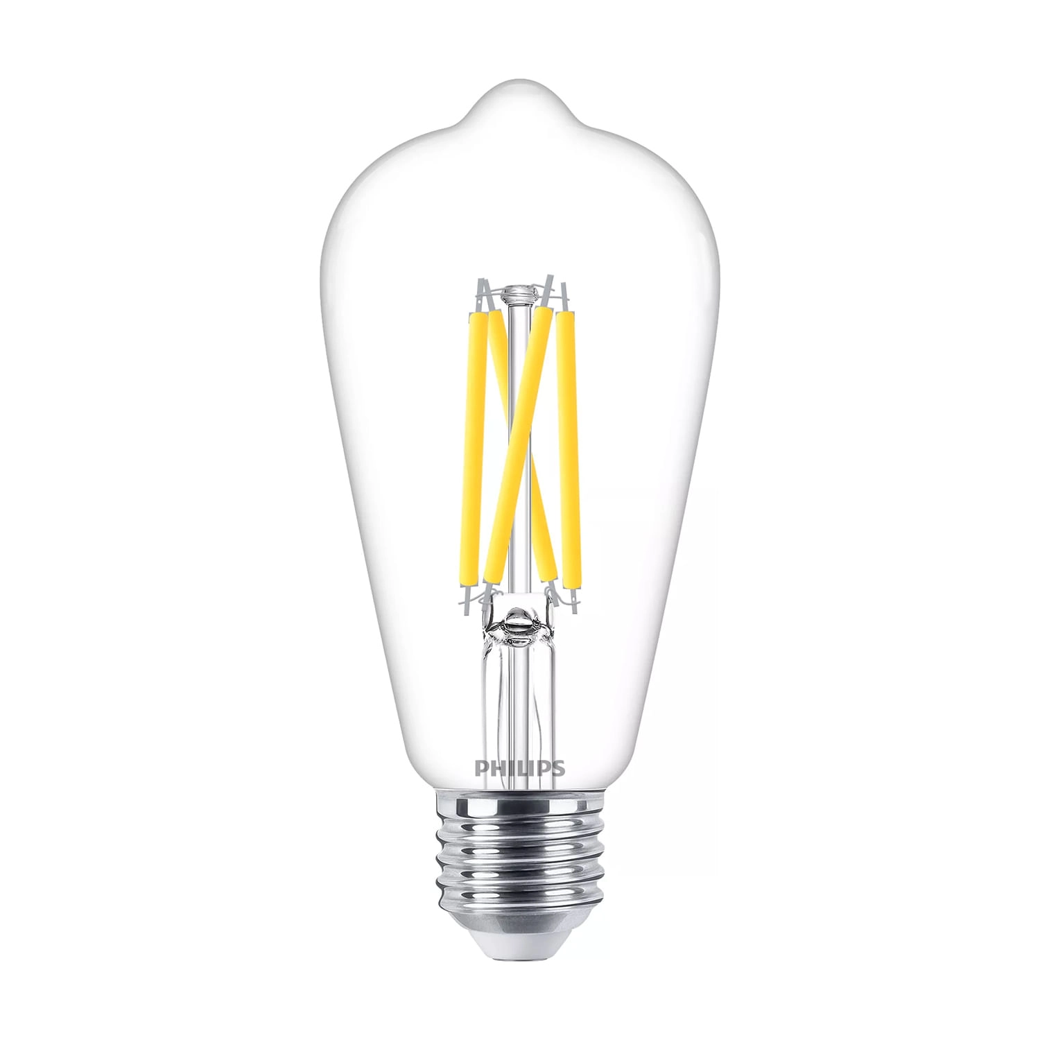 AMPOLLETA E27 PHILIPS FILAMENTO DIMEABLE ST64 CCT 5.9W LUZ CÁLIDA (2200K) A CÁLIDA (2700K) TRANSPARENTE (929003010701)