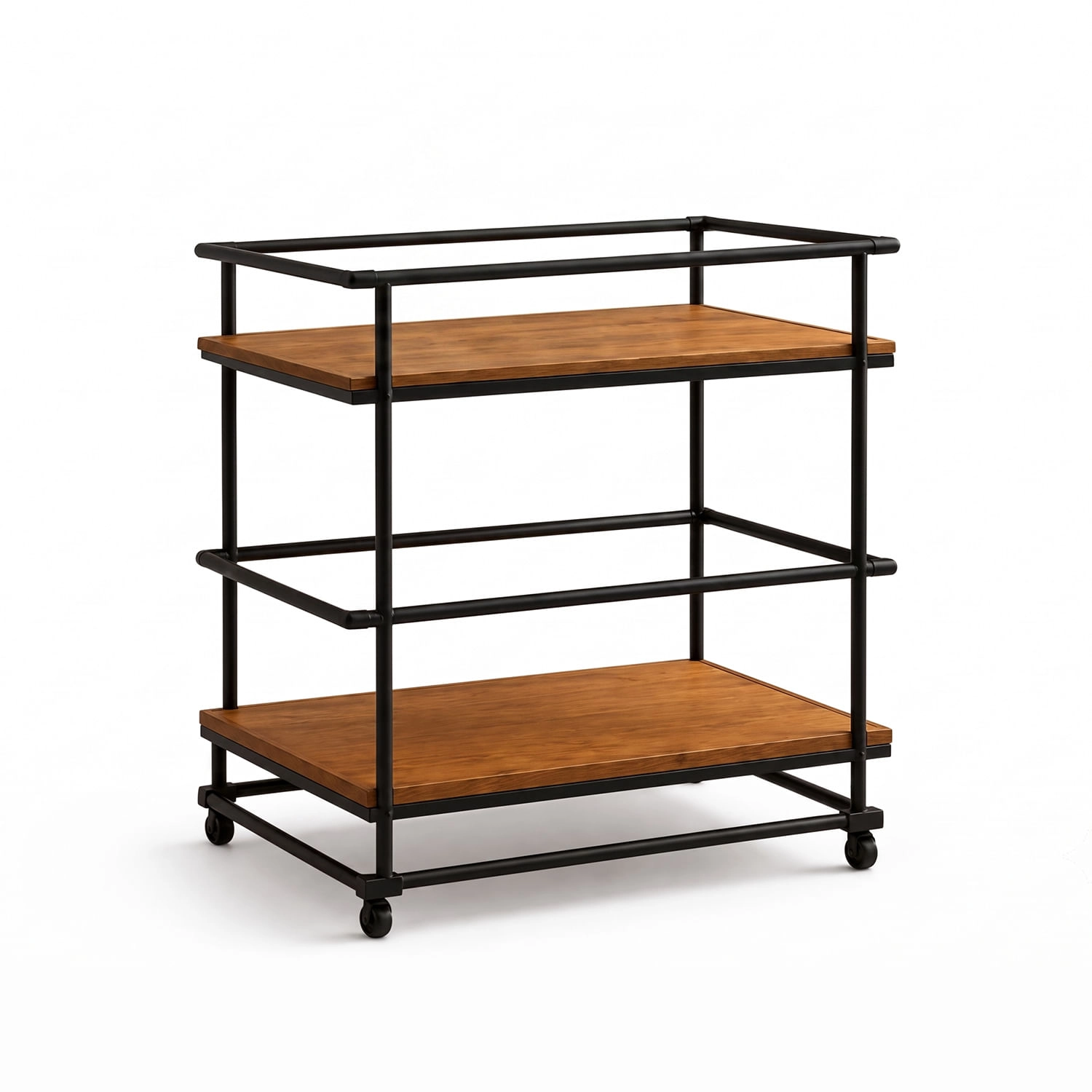 CARRO BAR LED STUDIO CAPRI MADERA / NEGRO