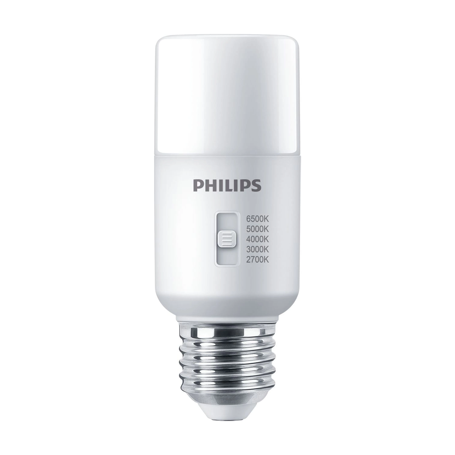 AMPOLLETA E27 PHILIPS STICK DIPSWITCH DIMEABLE 10W LUZ CÁLIDA (2700K) A FRÍA (6500K) CCT BLANCA (929003785619)