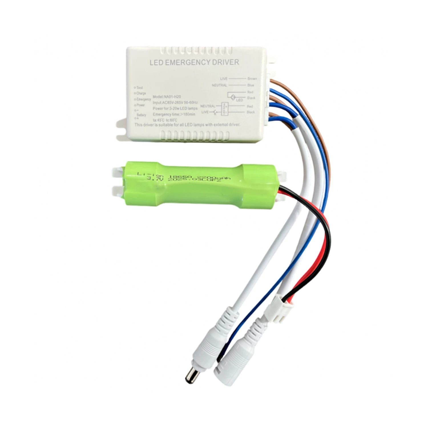 KIT DE EMERGENCIA LED STUDIO DRIVER EXTERNO MAX 40W BLANCO
