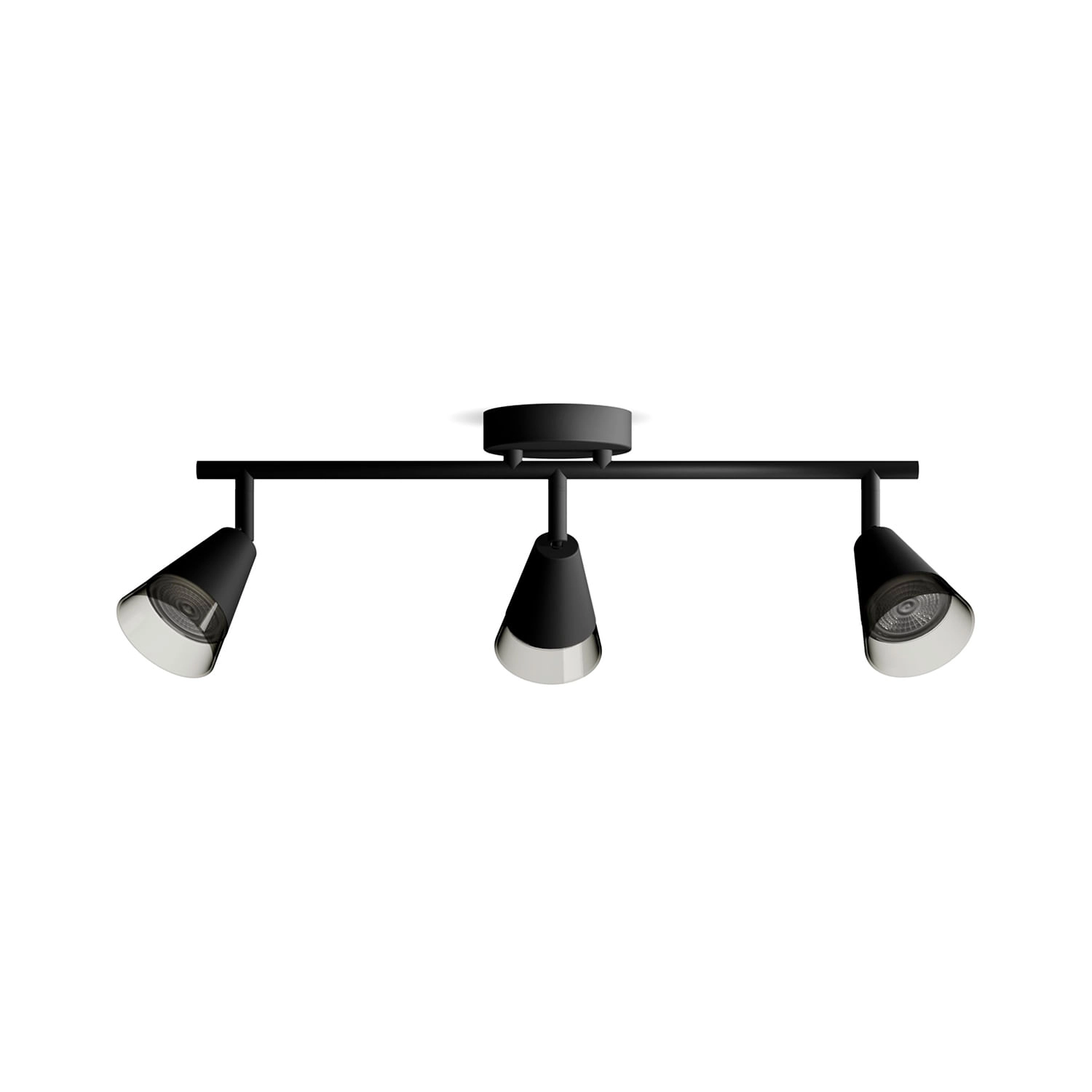 APLIQUÉ CIELO / MURO PHILIPS CLEFT TRIPLE (SIN AMPOLLETAS GU10) NEGRO (929004108701)