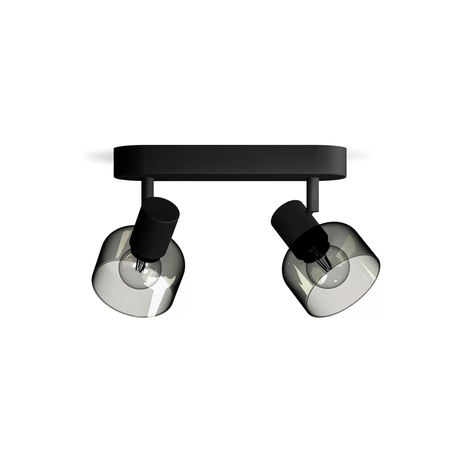 FOCO SOBREPUESTO CIELO / MURO PHILIPS SLEET DOBLE (SIN AMPOLLETAS E14) NEGRO (929004106601)