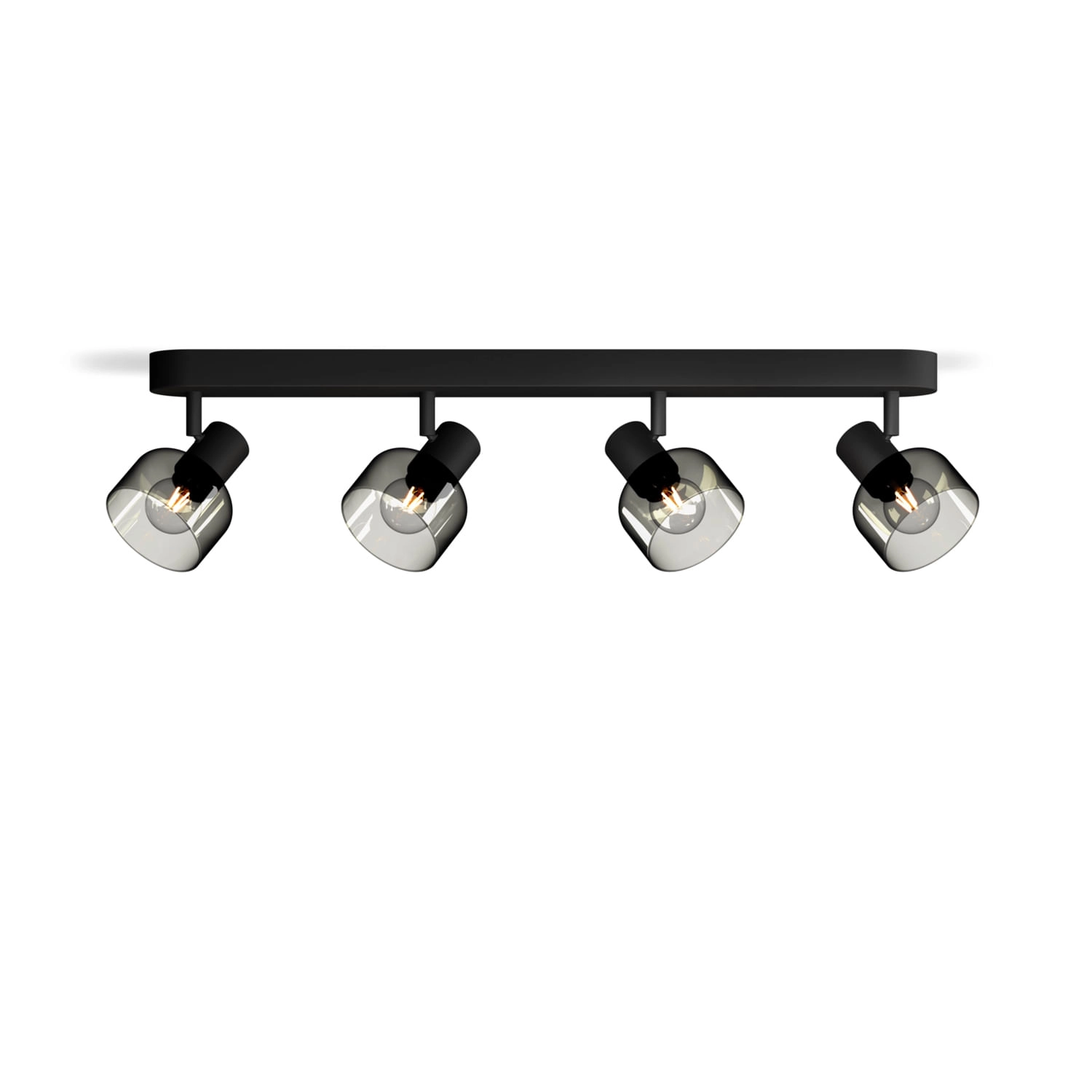 FOCO SOBREPUESTO CIELO / MURO PHILIPS SLEET CUÁDRUPLE (SIN AMPOLLETAS E14) NEGRO (929004106801)