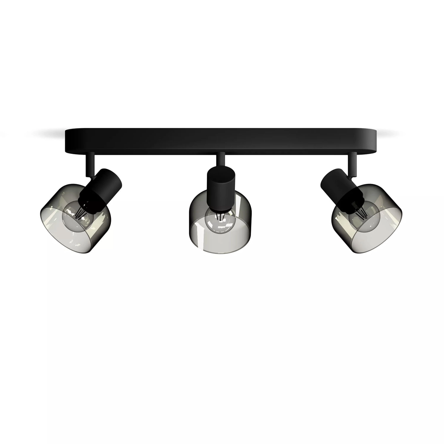 FOCO SOBREPUESTO CIELO / MURO PHILIPS SLEET TRIPLE (SIN AMPOLLETAS E14) NEGRO (929004106701)