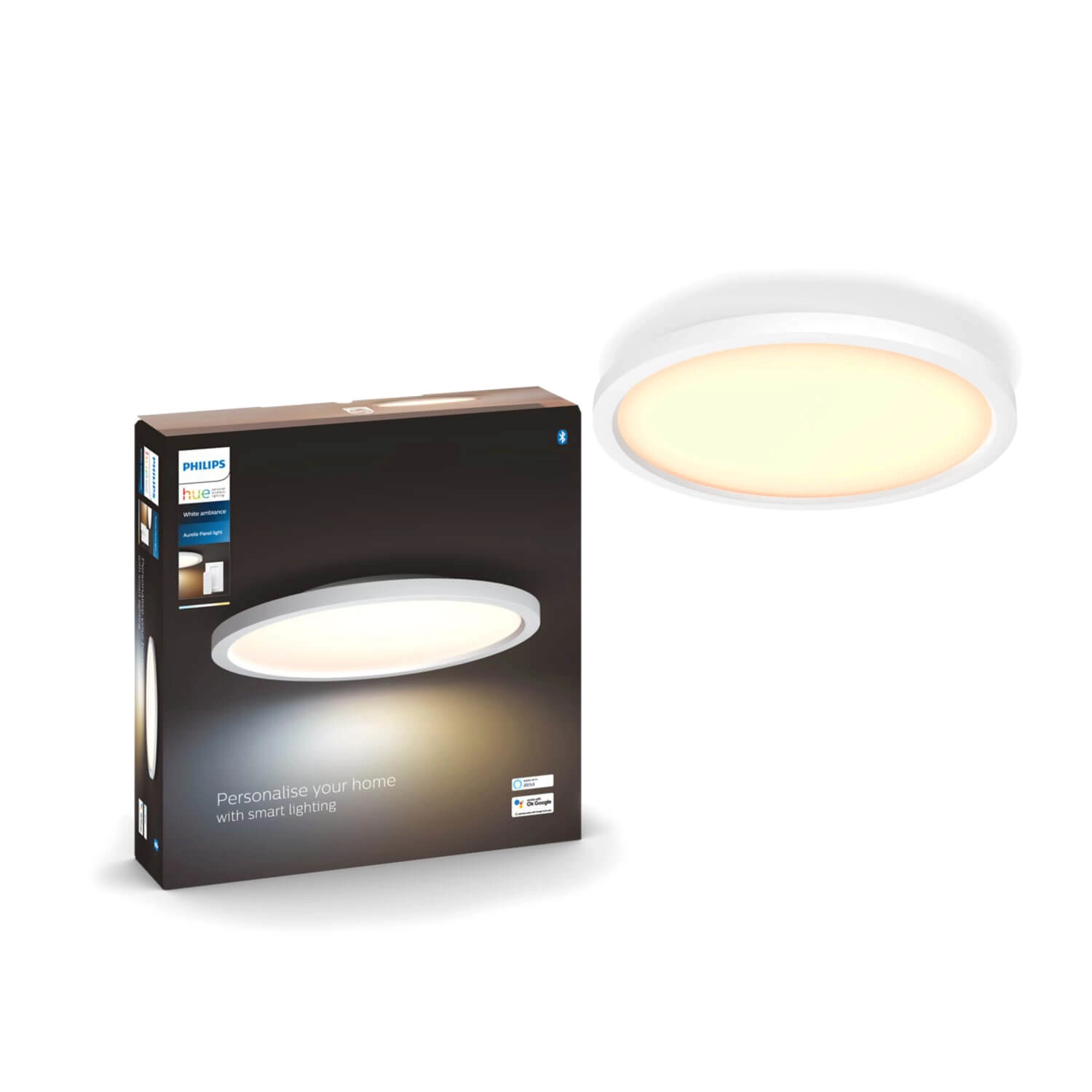 PLAFÓN REDONDO PHILIPS HUE AURELLE 21W LUZ CÁLIDA (2200K) A FRÍA (6500K) Ø39.5X39.5CM BLANCO (929003099301)